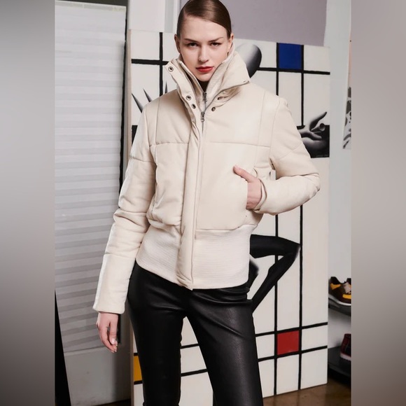 New Women’s JAKETT Leather Puffer Jacket By Giacca Lusso!🔥🔥🔥 - Picture 15 of 16